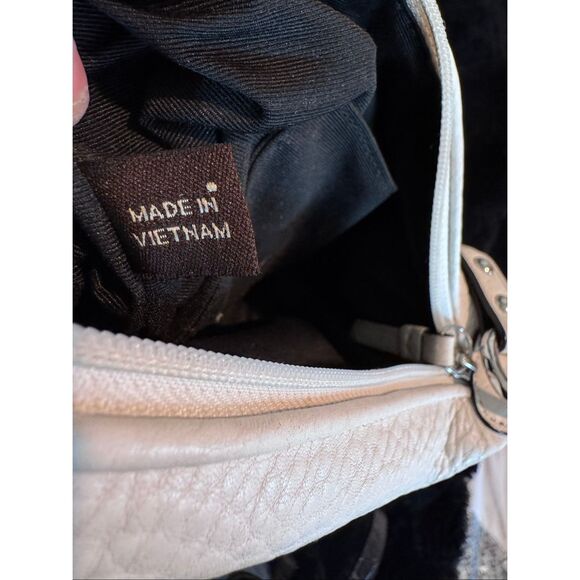 Coach white logo pebble leather baguette bag tote bag - Picture 7 of 12